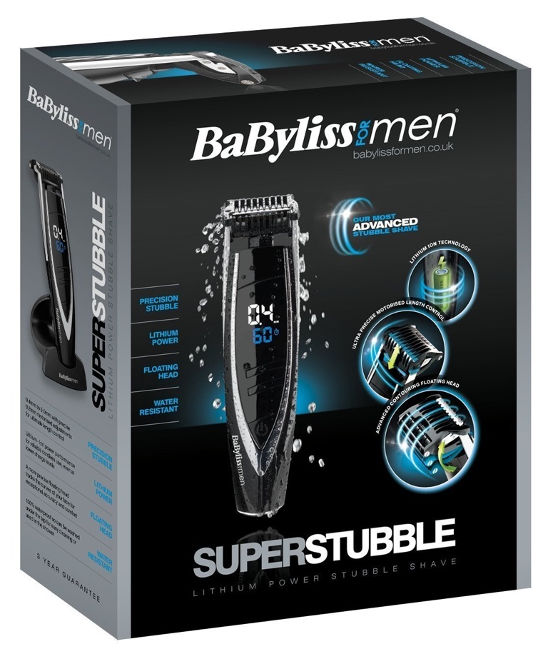 BABYLISS SUPER STUBBLE 7898U Mens CORDLESS WET/DRY Beard Trimmer i