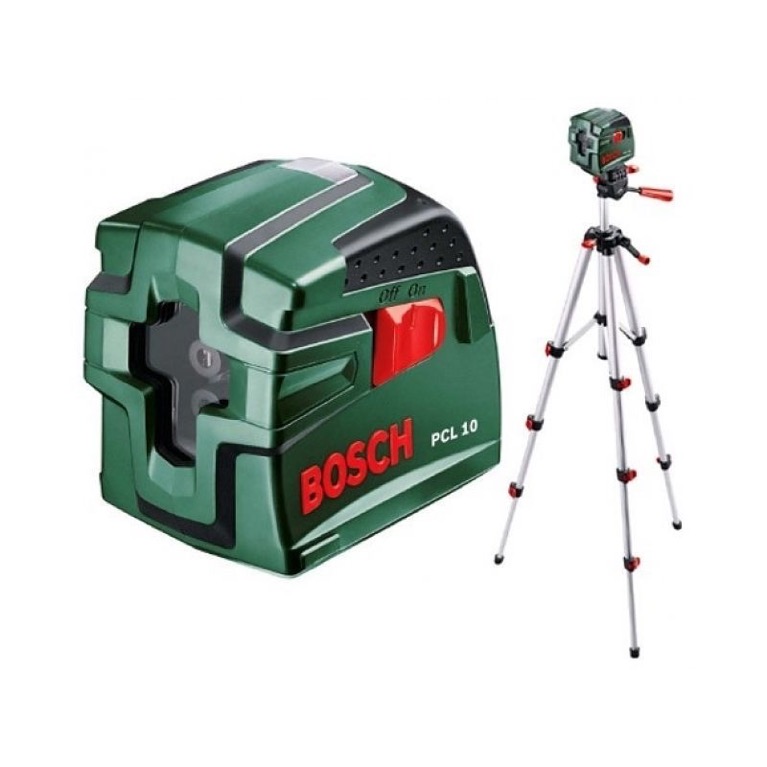 BOSCH PCL 10 Self Leveling Cross Line Laser Level/Plumb +TRIPOD +CASE