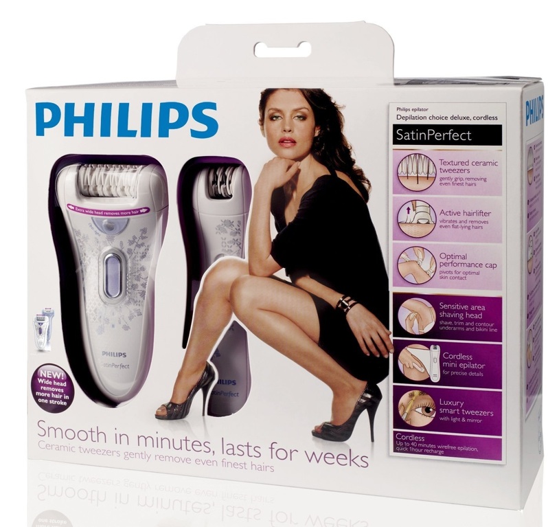 PHILIPS HP6578 Satin Perfect RECHARGEABLE Ladies Epilator Body Face +3