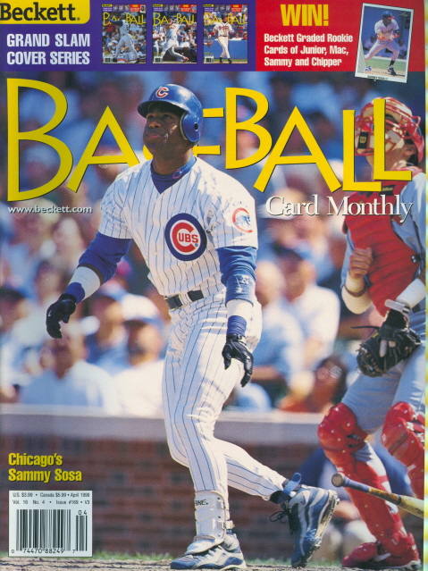 1999 Beckett Baseball Magazine Sammy Sosa Cubs