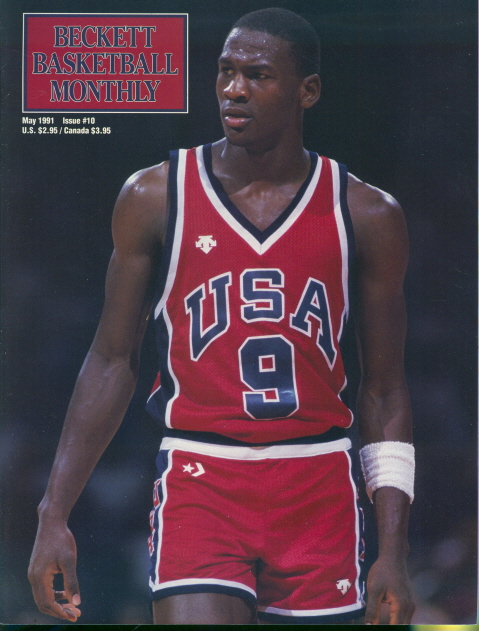 1991 beckett basketball magazine 10 michael jordan usa payment stubs