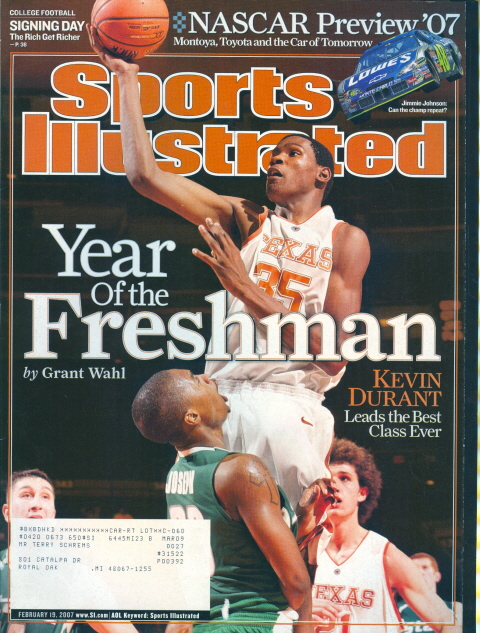 kevin durant texas longhorns jersey. 2007 Sports Illustrated: Kevin Durant- Texas Longhorns | eBay