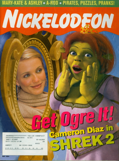 2004 Nickelodeon Magazine Cameron Diaz in Shrek 2