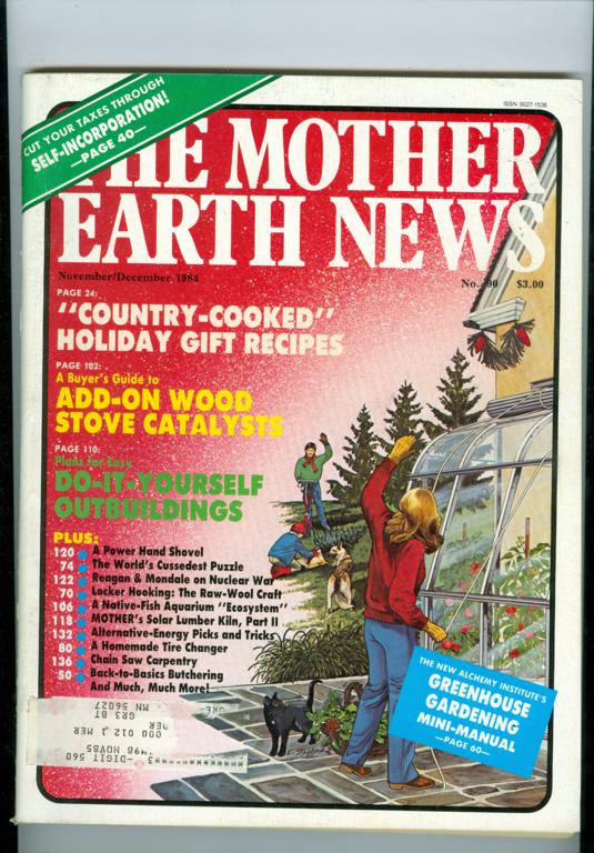 1984 The Mother Earth News Magazine Issue 90 Greenhouse Gardening