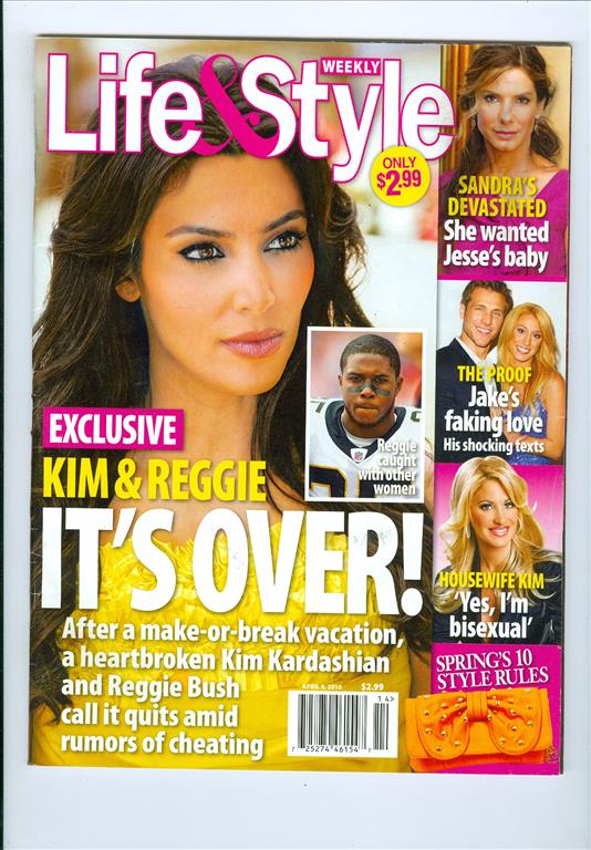 2010 Life Style Magazine Kim Kardashian Reggie Bush Sandra Bullock Zolciak