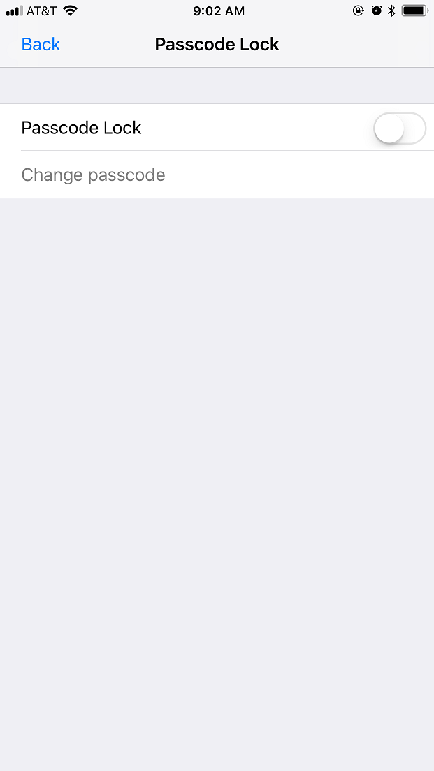 DriveHQ FileManager for iPhone screenshot - Set a passcode to the app for better security and privacy