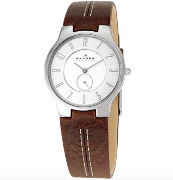 SKAGEN 433LSL1 Mens/Gents ULTRA SLIM BROWN LEATHER WATCH (NEW) eBay