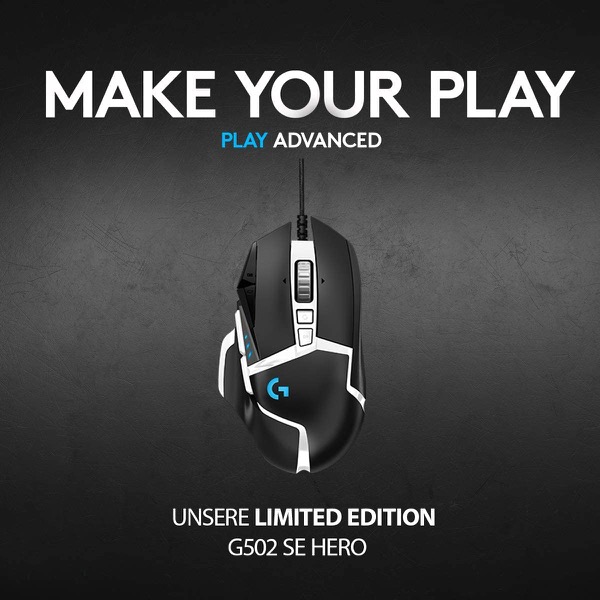 Logitech G502 SPECIAL EDITION HERO SE RGB Tunable Gaming Mouse ...
