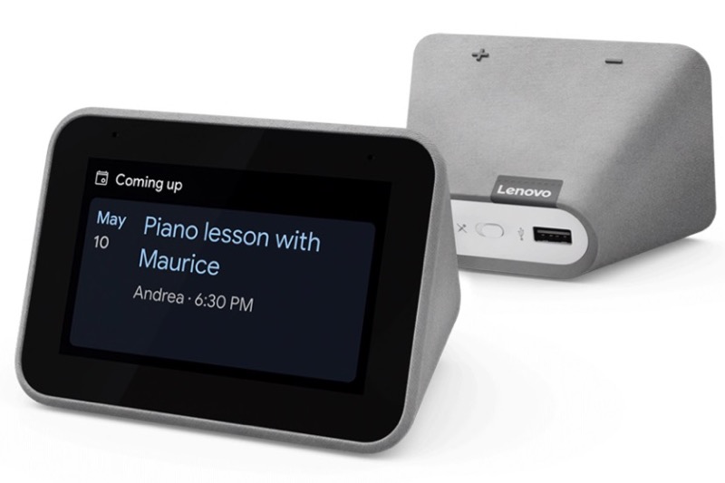 LENOVO Smart Alarm Clock Essential with Google Assistant Night Light