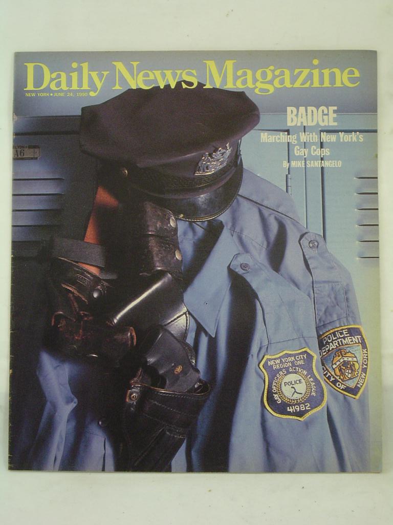 1990 Daily News Magazine New York Badge Marching with New York's Gay Cops