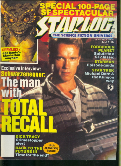 1990 Starlog Arnold Schwarzenegger Total Recall