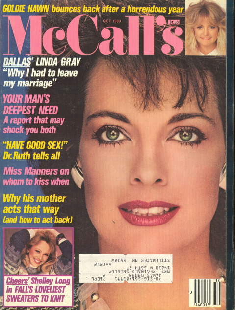 1983 McCalls Magazine Linda Gray Dallas Goldie Hawn