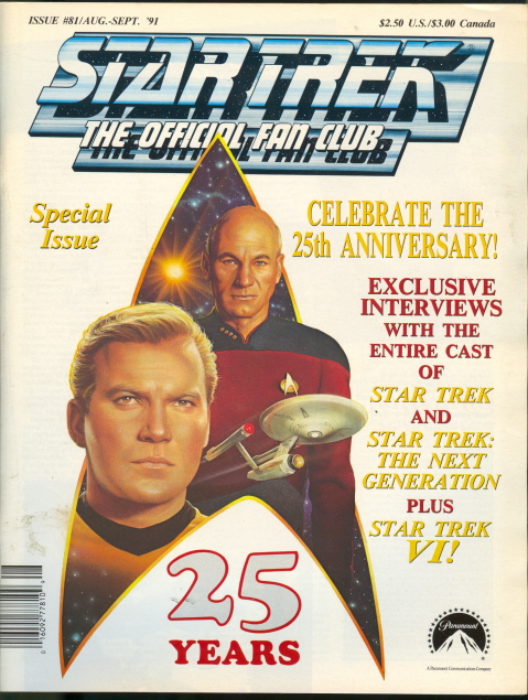 1991 Star Trek Official Fan Club Magazine 25 Years