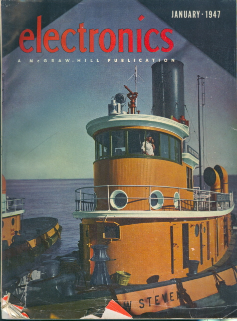 1947 Electronics Magazine by McGraw Hill Tug Boat Railroad Radio January