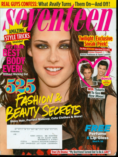 2009 Seventeen Magazine Twilight New Moon Kristen Stewart Robert Pattinson