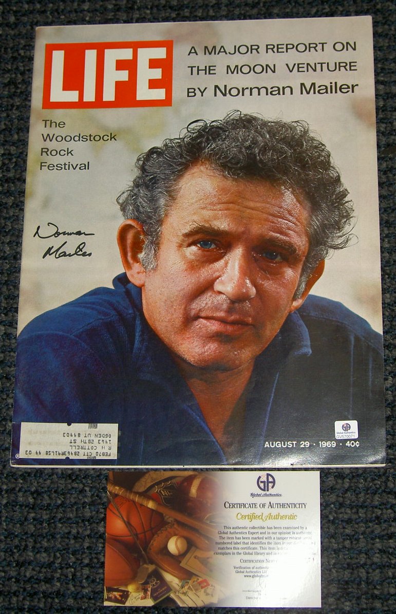 norman mailer autographed signed life magazine 1969