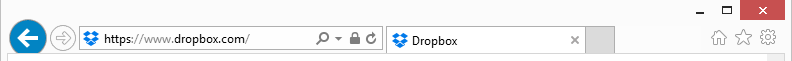 Dropbox address bar