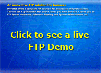 Live demo of DriveHQ FTP Server Hosting service